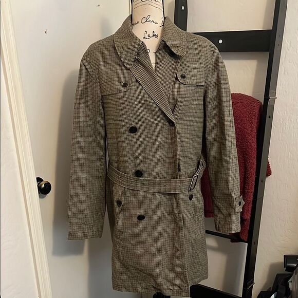 Dries Van Noten Plaid Button Closure Belt Pockets Jacket Luxury - Picture 1 of 15